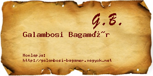 Galambosi Bagamér névjegykártya